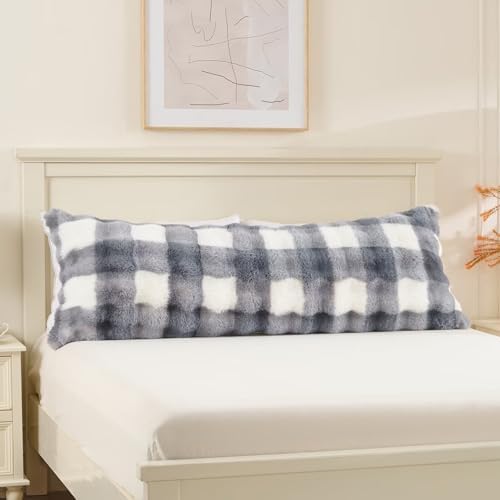 20"x54"Luxury Shaggy Faux Fur Body Pillow Cover, Bubble Fluffy Plush Bed Body by Animebody