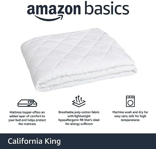Amazon Basics Hypoallergenic Breathable Quilted Mattress Topper Pad - Image 2