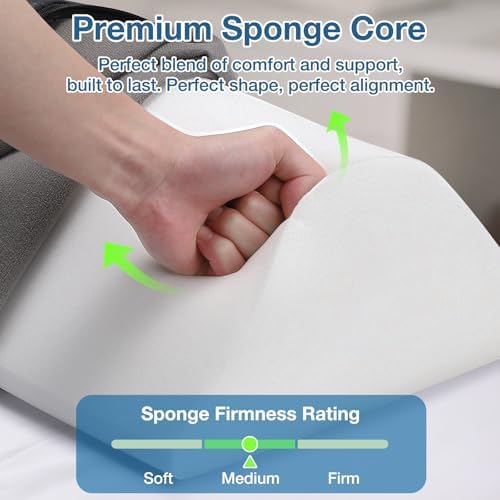 Knee Wedge Pillow for Legs, Under Knee Elevated Pillow for Sleeping on Back - Image 3