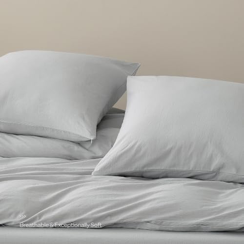 JELLYMONI 100% Washed Cotton Pillowcases, Envelope Closure 2-Pack - Image 3