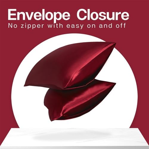 MR&HM Satin Pillowcase 2 Pack, King Size 20"x36" - Image 6