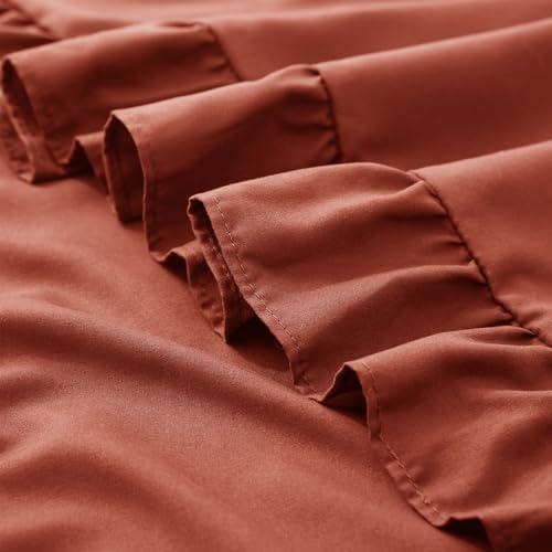 KKJIAF 2 Pack Ruffle Pillow Cases 26x26 Inches, Dusty Orange - Image 7