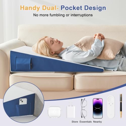 Yojoker 34" Extra-Long Wedge Pillow, Bed Incline Cushion - Image 4