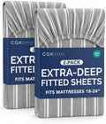CGK Linens 2 Pack Extra Deep Twin XL Fitted Sheets by CGKUnlimited