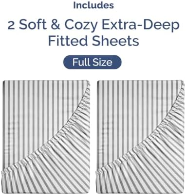 CGK Linens 2 Pack Extra Deep Full Fitted Sheets - Image 4
