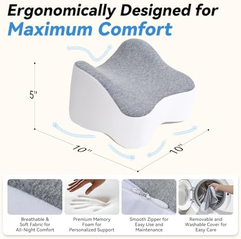 UJPFEO Knee Pillow for Side Sleepers, Leg Pillows for Sciatica, Joints Between - Image 6