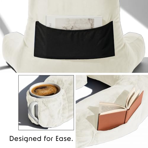 Nestl Reading Pillow with Shredded Memory Foam Includes 2 Neck and Lumber - Image 4