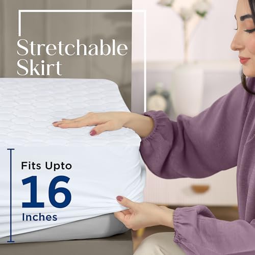 2 Pack Waterproof Twin Mattress Protector Mattress Pad fits 16" Deep Pocket - Image 6