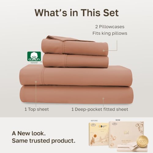 California Design Den 100% Cotton Sateen California King Sheets Set - Image 3