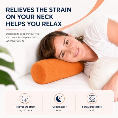 Neck Roll Pillow, Cervical Neck Pillow Bolster Pillow - Image 5