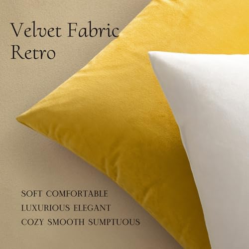 MIULEE Velvet Throw Pillow Covers 20x20 Inch Pack of 2 Pure White - Image 5