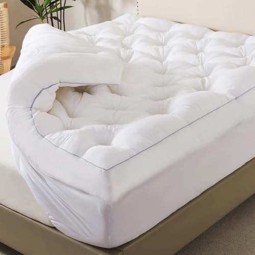 WhatsBedding 5 Inch Memory Foam Mattress Topper, Deep Pocket by WhatsBedding