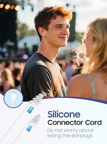 Concert Ear Plugs, 2 Pairs Adults Soft Silicone Reusable High Fidelity Musician - Image 4