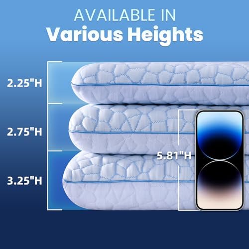 Ultra Thin Flat Pillows for Sleeping, Cooling Slim Memory Foam Pillow 2.25 in - Image 6