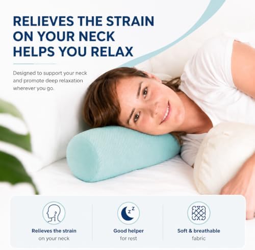 Neck Roll Pillow, Cervical Neck Pillow Bolster Pillow - Image 4