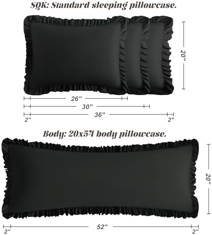 BEDSUM Body Ruffled Pillow Sham - Image 3