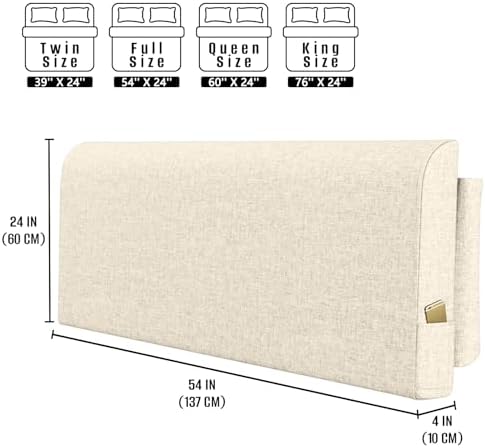 Full Headboard Pillow Cushion, Wall Mounted No Drill Headboard Pad - Image 2