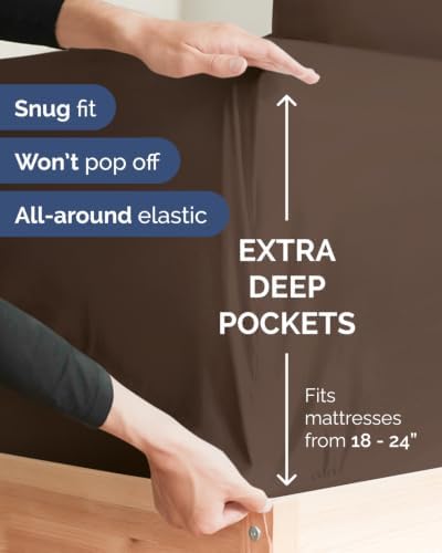 CGK Linens 2 Pack Extra Deep Twin XL Fitted Sheets - Image 2