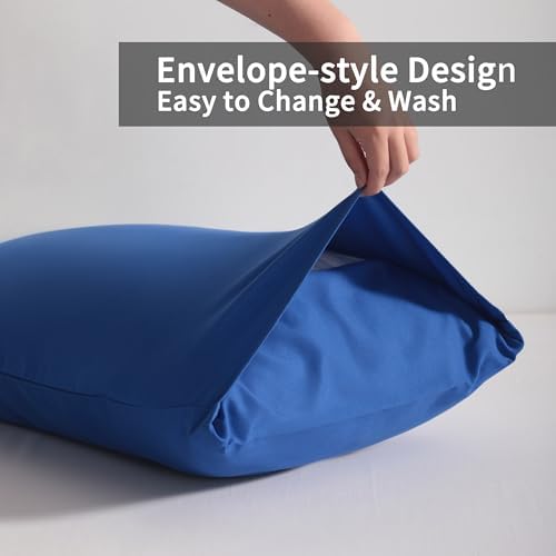 King Pillow Cases, 2 Pack, 20x36 in, Microfiber, Royal Blue - Image 4