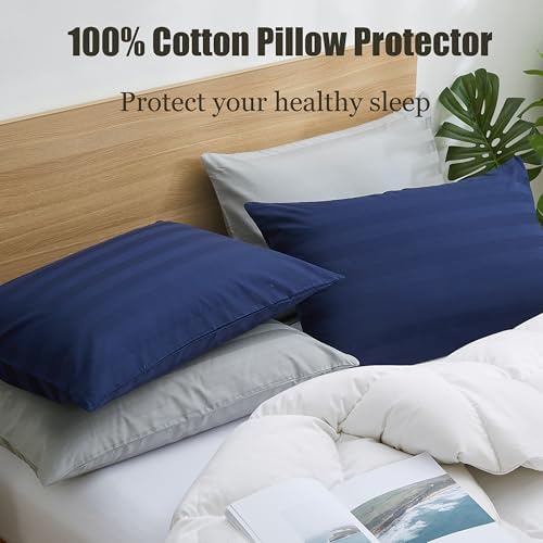 100% Cotton Zippered Pillow Protectors King Size - Image 5