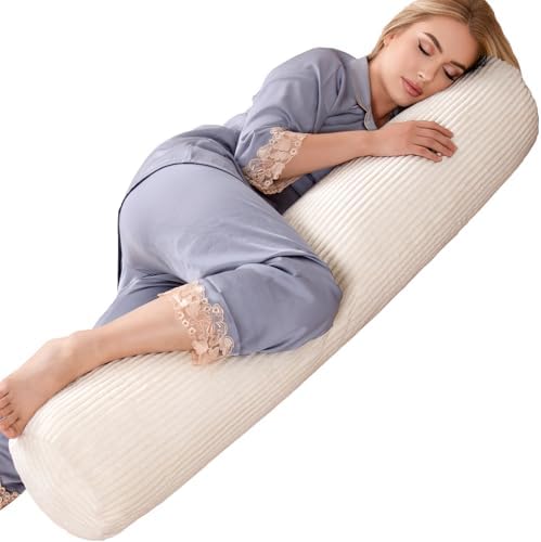 1 MIDDLE ONE Body Pillow, Memory Foam Round Body Pillows by 1MIDDLEONE