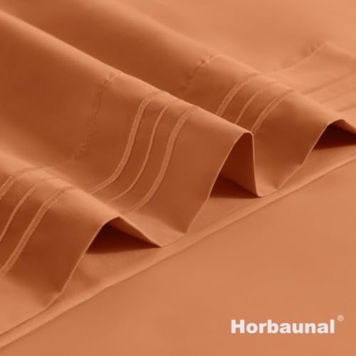 Horbaunal Microfiber Pillowcases Queen Size, Caramel Pumpkin, 2 Pack - Image 7