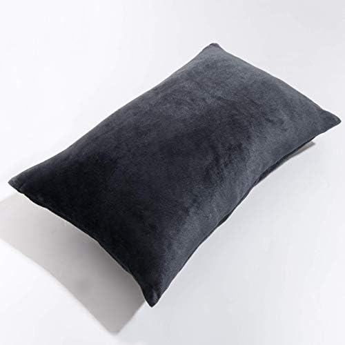NTBAY Queen Velvet Pillowcases, Charcoal Grey - Image 5