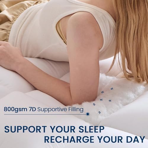 YUGYVOB Full Size Mattress Topper Extra Thick, Cooling Plush Mattress Pad - Image 3