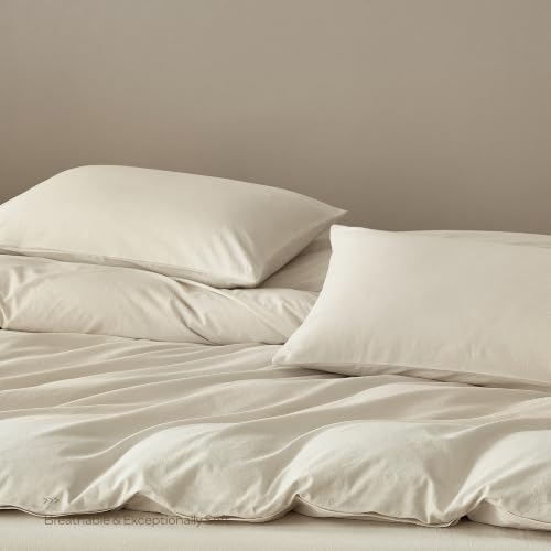 JELLYMONI 100% Washed Cotton Pillowcases, Envelope Closure 2-Pack - Image 3