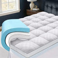 Twin Size Dual Layer 4 Inch Memory Foam Mattress Topper, 2 Inch Gel Memory Foam by Easthome