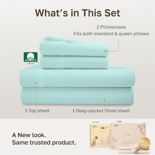 California Design Den 100% Cotton Sateen Queen Size Deep Pocket Sheet Sets - Image 3