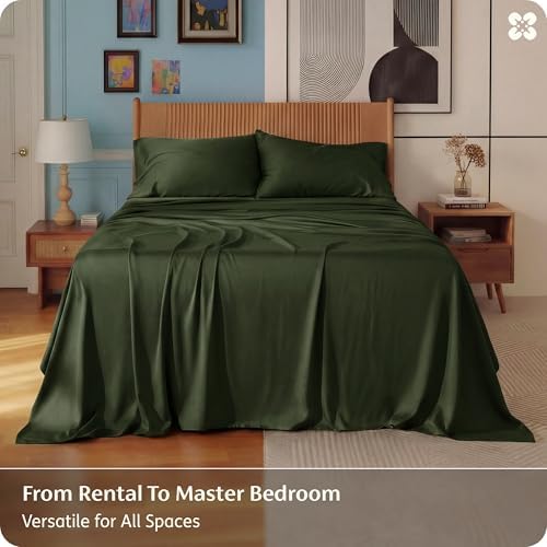 Bedsure PureWoven 100% Rayon Derived from Bamboo, King Size Sheets Set - Image 5