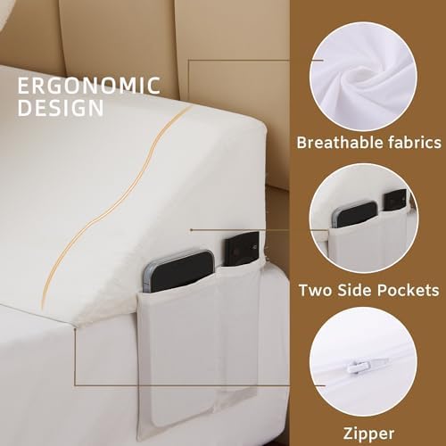 Bedluxe King Bed Wedge Pillow for Headboard, Fill The Gap - Image 5