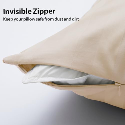 100% Cotton Zippered Pillow Protectors King Size - Image 3