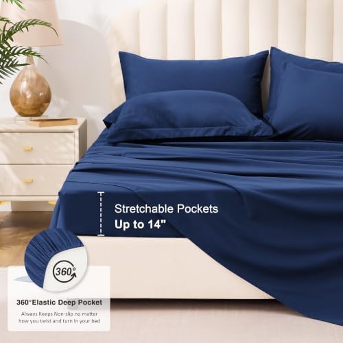 Love's cabin Plaid Twin Comforter Set, Dark Blue - Image 4