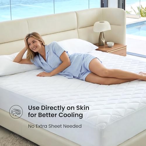 Cozy Bliss Cooling Mattress Pad Twin XL, Waterproof Mattress Topper - Image 6