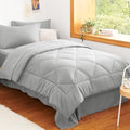CozyLux Twin Comforter Set 68"x88" Light Grey by CozyLux