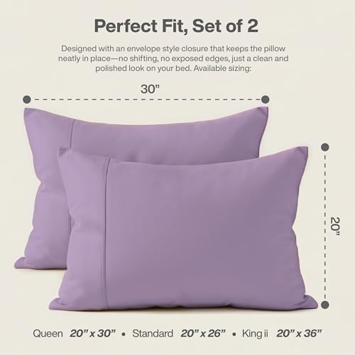 QUEENSBAY Queen Pillow Cases Set of 2, Microfiber Cooling Pillowcases, Soft - Image 4