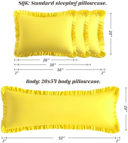 BEDSUM Standard Ruffled Pillow Shams - Image 3