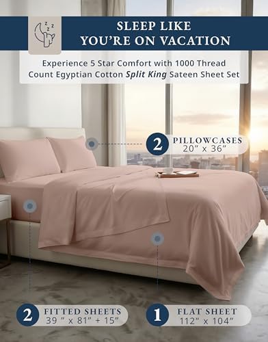 LANE LINEN Cooling Bed Sheets Queen 100% Egyptian Cotton - Image 2