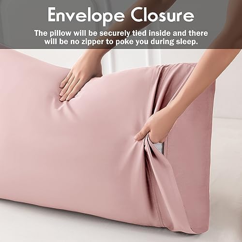 Pillowcases Standard Size 2 Pack, Cooling Viscose from Bamboo Pillow Cases - Image 4