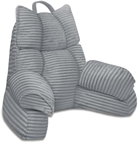 Reading Pillow for Bed with Arms, Back Support, Memory Foam（Smoke Gray） by Unknown