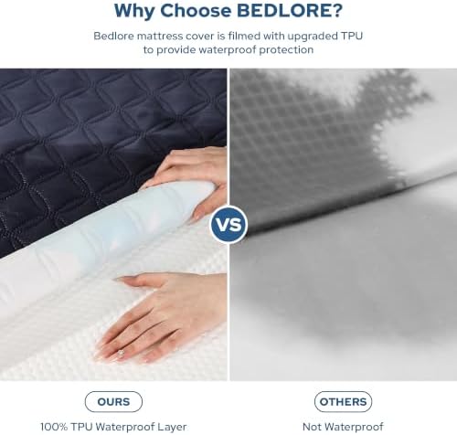 BEDLORE 2 Pack Waterproof Mattress Protector, Twin XL Size Mattress Pad - Image 2