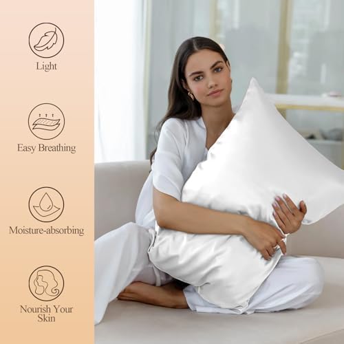 Silk Like Satin Pillowcase Standard Size, 2 Pack, 20x26 Inches - Image 2