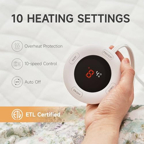 Templewet Heated Mattress Pad Queen Size, Bed Warmer Pad, Machine Washable - Image 2