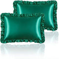 Silky Satin Ruffled Pillow Cases by HommxJF