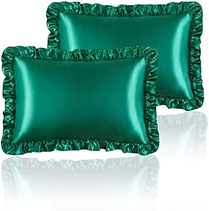 Silky Satin Ruffled Pillow Cases by HommxJF
