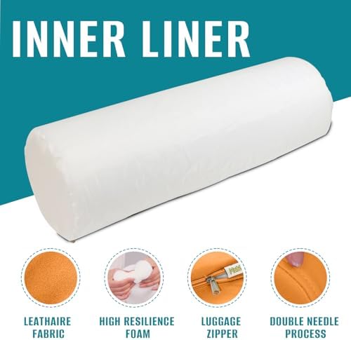 2 Pack Neck Roll Pillow, High-Density Foam Cylinder Bolster Pillow - Image 5
