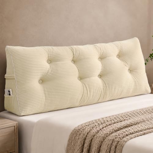 Sasttie Headboard Pillow Queen, Bed Wedge Pillow Headboard by SASTTIE