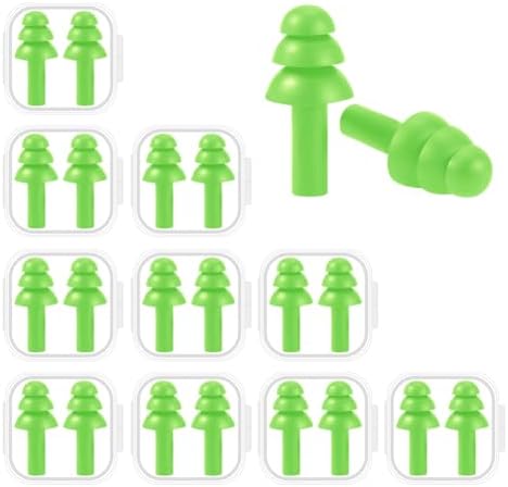 10 Pairs Noise Cancelling Ear Plugs, Premium Soft Silicone, Waterproof by BUYBUYGO
